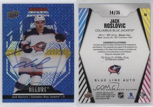 2022-23 Upper Deck Allure Blue Line Auto /35 Jack Roslovic #78 Auto