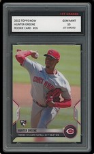 HUNTER GREENE 2022 TOPPS NOW 1ST GRADED 10 MLB ROOKIE CARD #26 CINCINNATI REDS 
