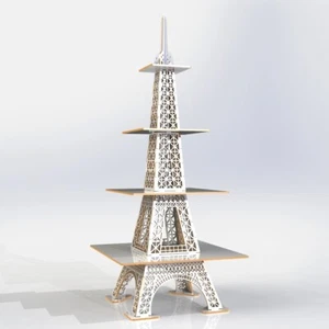 Alzata alzatina portadolci Torre Eiffel, espositore , 4 ripiani, altezza 1 metro - Imagen 1 de 30