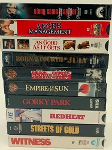 VHS Movies Lot  10 Titles Factory Sealed Mel Gibson Tom Cuise Adam Sandler  - Picture 1 of 11
