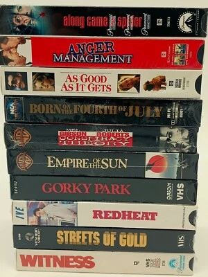 VHS Movies Lot  10 Titles Factory Sealed Mel Gibson Tom Cuise Adam Sandler  - Image 1 of 4
