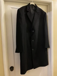 Cardinal of Canada Men’s Wool Cashmere Overcoat 42S Black - Picture 1 of 6