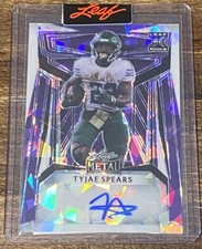 ‼️2023 Leaf Metal Draft #1/1 Tyjae Spears Auto RC Proof Tulane Tennessee Titans