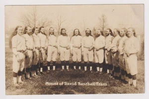 Tarjeta postal con foto real del equipo de béisbol de la Casa de David de 1920 E3051 - Imagen 1 de 2