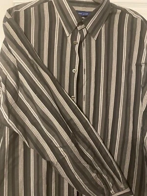Georg Roth Of Los Angeles Stripped Shirt XXL Large Black White Stripes - Image 1 of 3