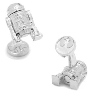 Gemelos de plata de ley 3D R2D2 - Imagen 1 de 4