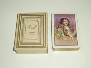 Vintage Waddington Linen Finish Gilt edge playing cards. - Foto 1 di 9