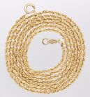 14KT YELLOW GOLD 1.5MM ROPE CHAIN 24" NECKLACE