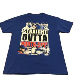 Chicago Cubs Size Large T-Shirt Tee 2016 World Series Straight Outta North Side - Picture 1 of 7
