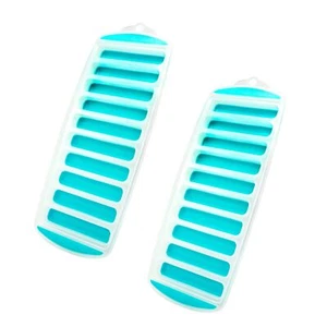 2 Pack Reusable Water Bottel Ice Cube Stick Tray Easy Release Pop Ice Cubes - Picture 1 of 6