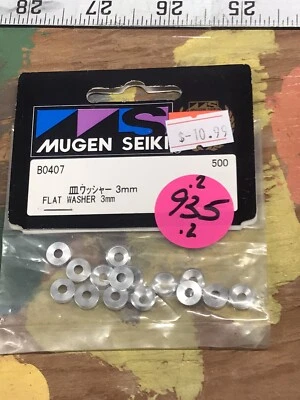 Mugen B0407 Con Caved Flat Washers: {3mm X 15pc} NewInPack USA Shipped - Image 1 of 3