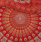 Ethnic Indien Floral Quilt Duvet Cover Red Mandala Comforter Set