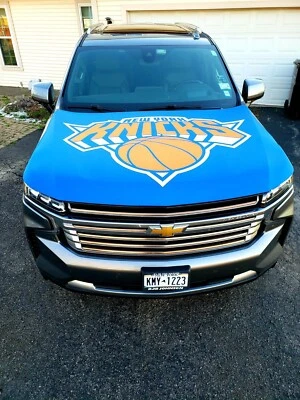 New York Knicks Auto Hood Cover | Hood Flags | Sports Flags | Knicks Fans | - Image 1 of 4