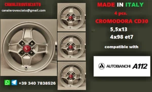 4 Cerchi in lega Cromodora CD30 Silver per Autobianchi A112 abarth 70hp wheels - Imagen 1 de 12