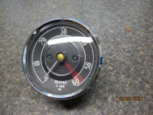 Vintage AC Old School Indash Tachometer 6000 RPM Very Nice Condition - Picture 1 of 4