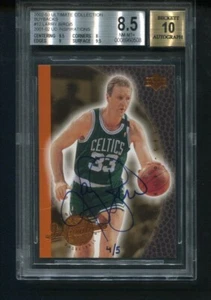 2002-03 Ultimate Collection Larry Bird UD Inspirations Buybak Auto 4/5 BGS 8.5 - Picture 1 of 2