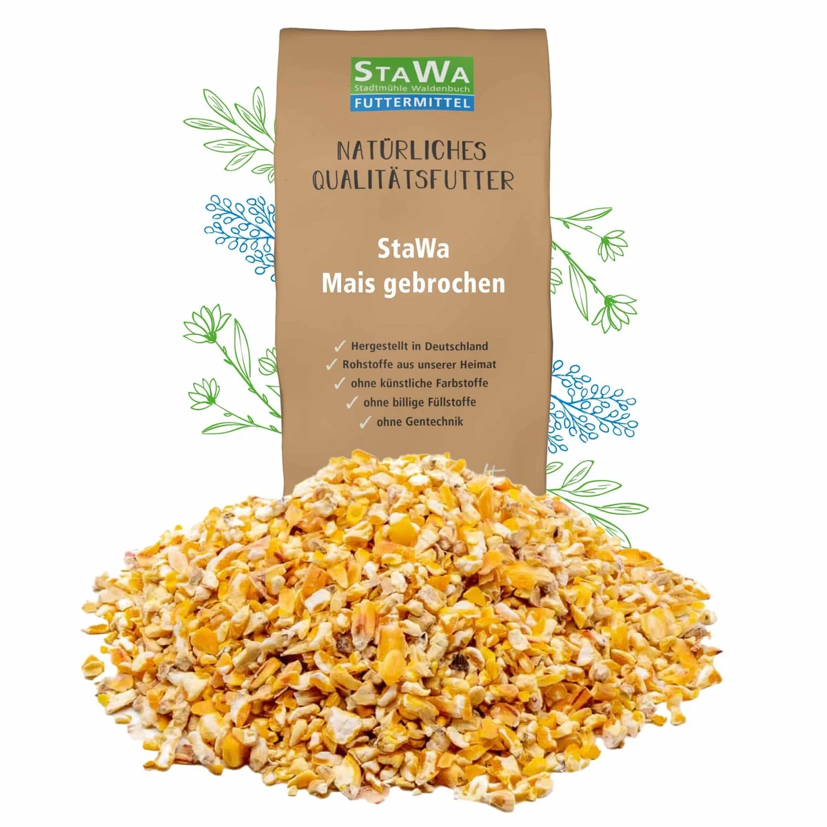 Futtermais Kaufen 500kg 1000 Kg Futtermais Mais Hhner Schwarzwild Wild  Kirrung Krnermais Big Bag