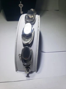 Vintage massiv Sterling Silber 925 MEXIKO massiv Gliederkette Stil Armband 61 Gramm - Bild 1 von 10