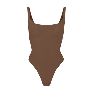 Skims Fits Everybody Square Neck Thong Bodysuit Jasper, Womens Size Small, New - Picture 1 of 8
