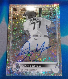 Juan Yepez 2022 Topps Chrome MINI DIAMOND Rookie Auto #RA-JY (Cardinals) - Picture 1 of 2