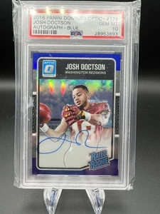 2016 Panini Donruss Optic #178 Josh Doctson RC Autographs Blue Auto /75 PSA 10 - Bild 1 von 3