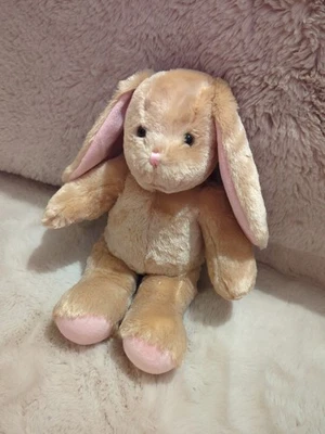 Build A Bear BAB Plush Stuffed Bunny Rabbit Tan Pink Silky Floppy Ear 16" Easter - Image 1 of 4