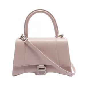 Balenciaga Hour Glass Small BALENCIAGA Leather Handbag Shiny Box Calf - Picture 1 of 6