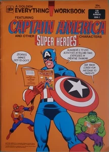 A Golden Everything Workbook CAPTAIN AMERICA 1980 Vintage Marvel Superhero MCU - Bild 1 von 10