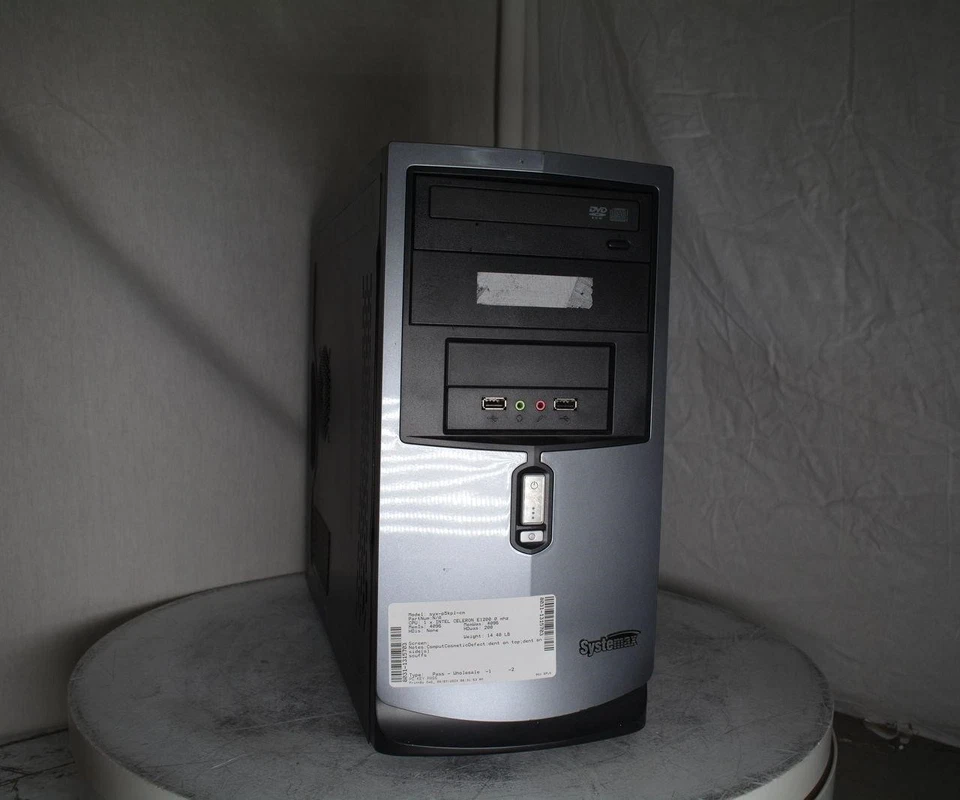 SYSTEMAX syx-p5kpl-cm Desktop INTEL CELERON E1200 4GB SEE NOTES - Image 1 of 4