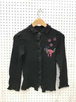 Rare Vintage me ISSEY MIYAKE Bohemian Bird Embroidery Cauliflower Shirt Top - Image 1 of 4