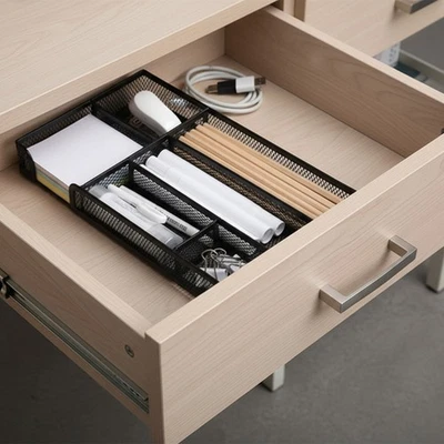 Efficient Desk Organizers Metal Storage Box With Multiple Compartment For Office - Image 1 of 4