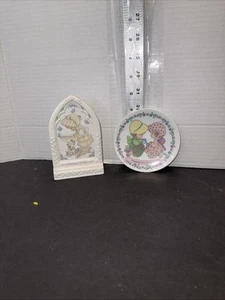 1993 Precious Moments A Reflection of his Love Plaque And Friendship Small Plate - Picture 1 of 8