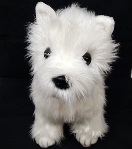 Realistic Plush Westie Dog Lifelike West Highland White Terrier Stuffed Animal - Picture 1 of 12