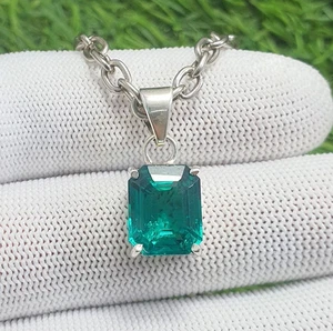 Certified 19.95Ct Natural Paraiba Tourmaline 925 Silver Pendant With SliverChain - Picture 1 of 6