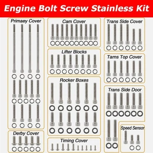 For Harley Road Glide Street Glide 2007-2016 Engine Bolt Screw Stainless Kit Set - Picture 1 of 5