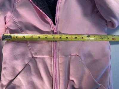Ivivva by Lululemon  Pink and Gray Reversible sweat/sherpa Jacket Girls Sz 10  - Image 1 of 4