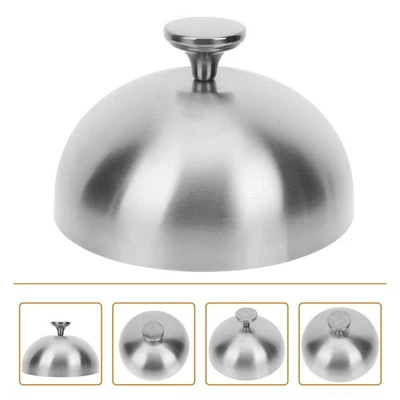  Cover Food Fresh Keeping Splatter Guard Lid Stainless Steel Basting - Image 1 of 4