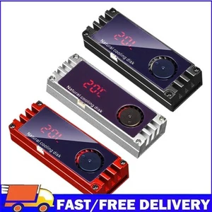 NGFF M2 SSD Heatsink Cooler with Turbo Fan Digital Temp Display for NVMe M.2 SSD - Afbeelding 1 van 17