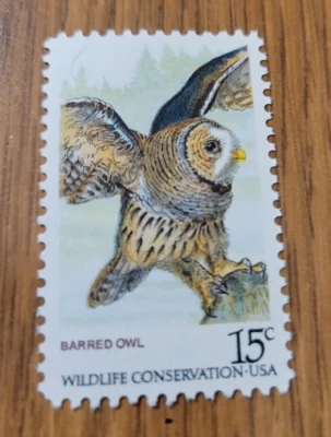Scott #1762 American Owls Barred Owl Stamp 1978 U.S. Postage 15 Cents MNH - Image 1 of 2