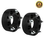 (2) 2 5 Lug Black Wheel Spacers 5x135 for Ford F100 F150 King Ranch 12x1.5 Stud Ford Excursion