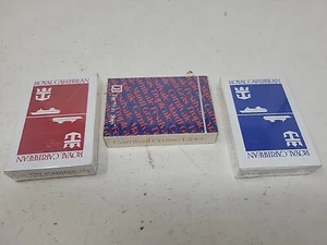 Lot 3x Vintage Royal Caribbean Carnival Cruise Line Playing Cards Sealed Boxes F - Picture 1 of 3