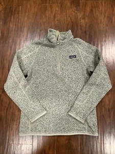 Patagonia Better Sweater Youth XL 14 Gray 1/4 Quarter Zip Hiking Fleece - Picture 1 of 7