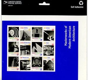 2005 Masterworks Of Modern American Architecture 37cents Twelve Stamps - Picture 1 of 3