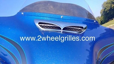 14 15 16 17 18 19 Harley Davidson Street Glide Carenado Cromo Pantalla Parrilla Ventilación Foto 1 de 4