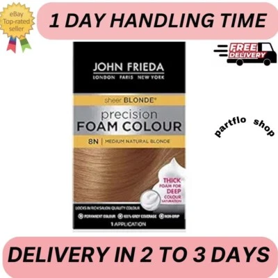 Color espuma de precisión John Frieda, rubio natural medio 8N Foto 1 de 4