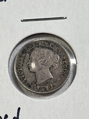 1888 Canada 5 Cents Small Silver Coin Cleaned - Image 1 of 4