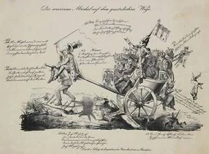 KARIKATURIST - Der souveräne Michel - Lithographie - 2. Hälfte 19. Jhd. - Bild 1 von 2