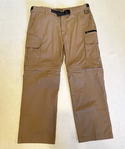 BC Clothing Lightweight Convertible Stretch Cargo Pants Shorts SAND XXL X 30 NWT - Picture 1 of 7