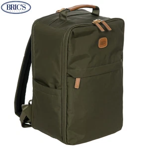 BRIC'S X-COLLECTION Medium travel underseat green nylon backpack 15.7"x9.8"x7.9" - Picture 1 of 9