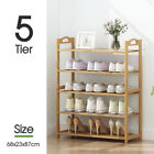 3-6 Tiers Layers Bamboo Shoe Rack Storage Organizer Wooden Shelf Stand Shelves